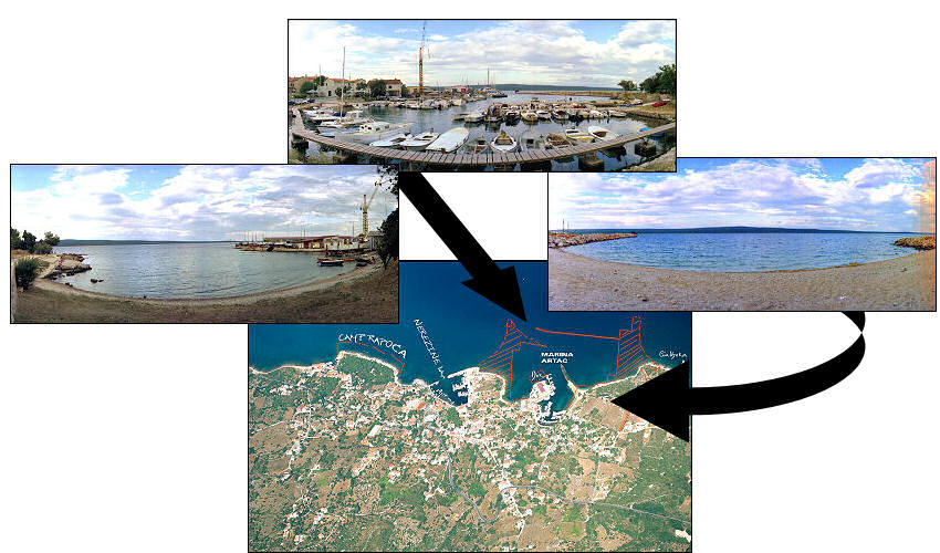 Plan der geplanten Marina in Nerezine auf der Insel Losinj in Kroatien
