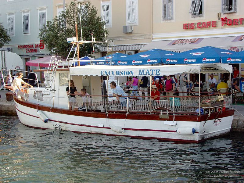 die Mateo im Hafen von Mali Losinj