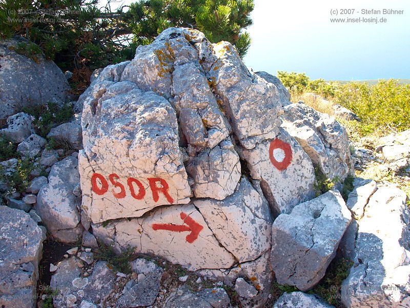 der Gebirgszug des Osorscica bei Nerezine / Osor auf der Insel Losinj