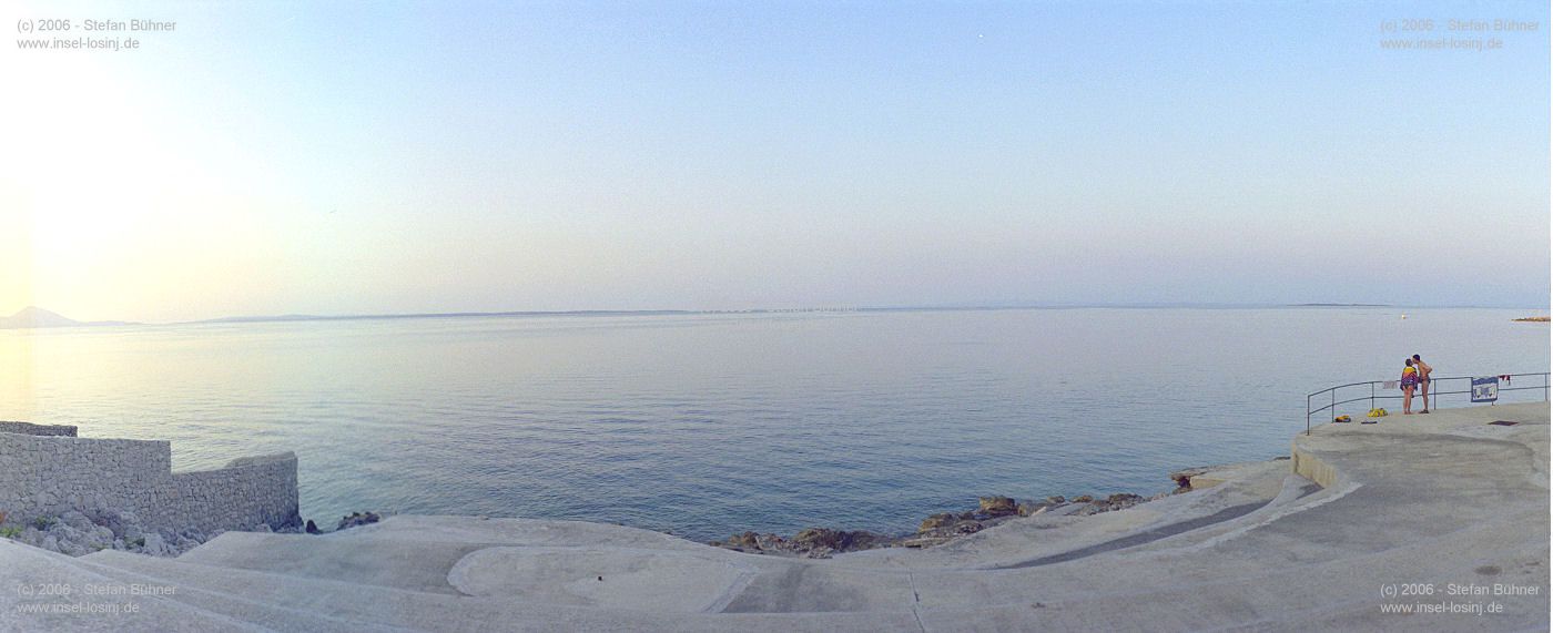 Panorama der Kste neben dem Kurbad in Veli Losinj - "Strand ohne Namen" ... :-)