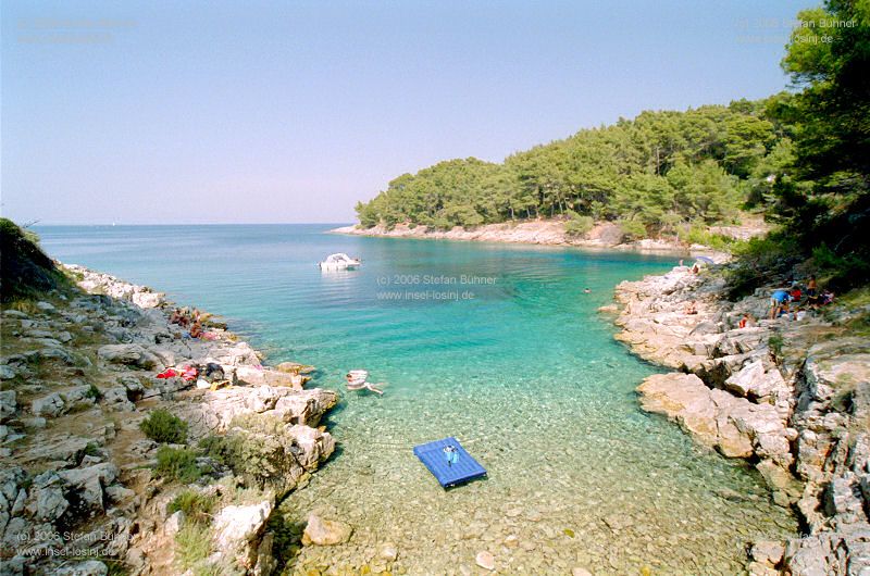 die Schwarze Bucht zwischen Veli Losinj und Mali Losinj