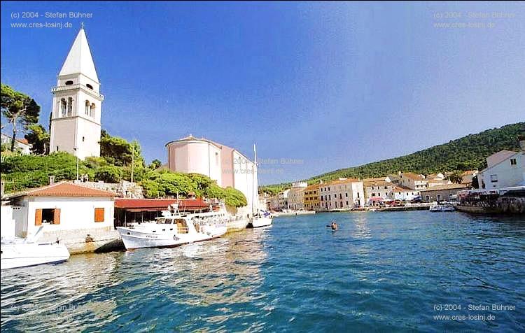 Hafeneinfahrt des Hafen von Veli Losinj